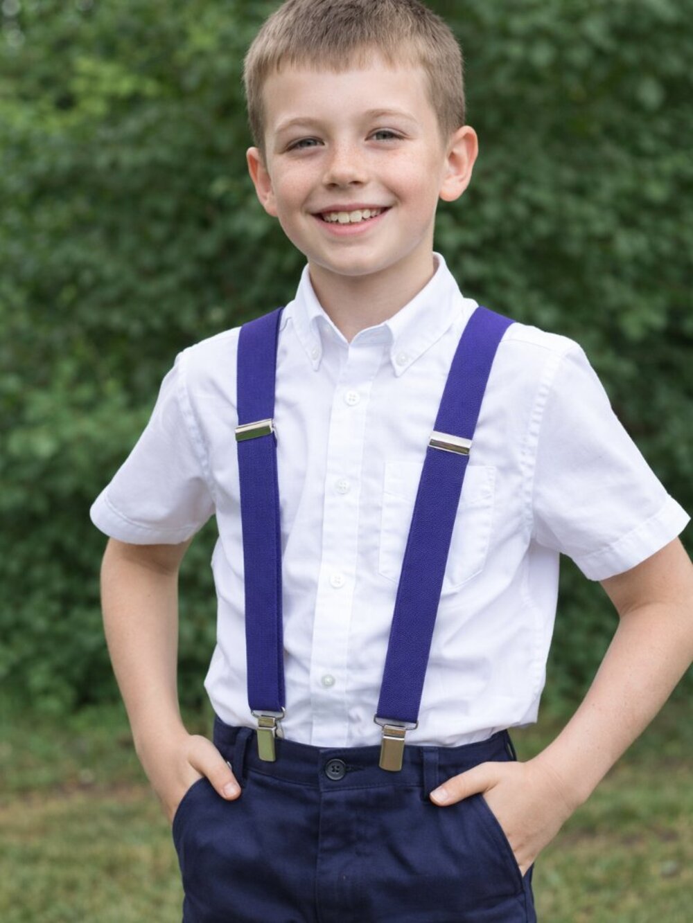 Suspenders - Boys / Youth Age 8-12 - Purple - NWT